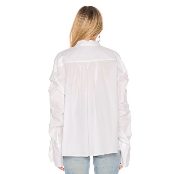 New Free People Brown Eyed Girl Solid Blouse XS M - Picture 3 of 8